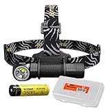 NITECORE HC33 1800 Lumen High Performance Versatile L-Shaped LED Headlamp includes 1x 3500mAh 8A Rechargeable Battery and Lumen Tactical Battery Organizer