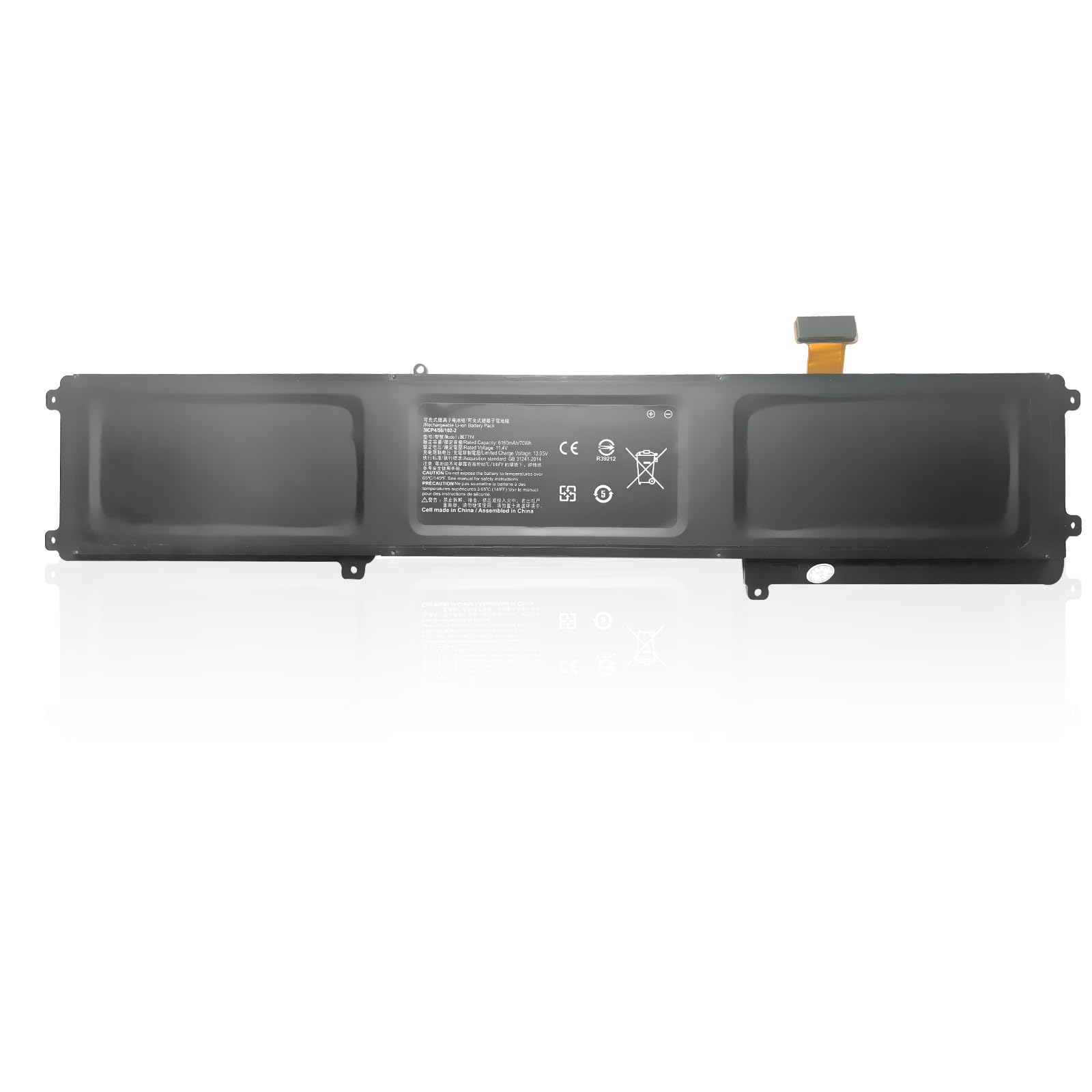 7XINbox 11.4V 70Wh 6160mAh BETTY4 RZ09-0195 RZ09-0165 Replacement Battery compatible with Razer Blade 2016 14" V2 Series 3ICP4/56/102-2 RZ09-01953E72 CN-B-1-BETTY4-73K-06472
