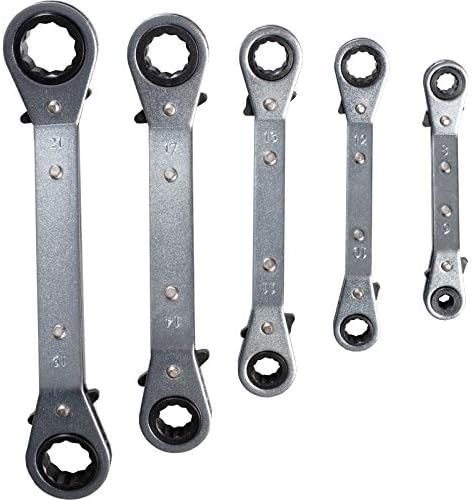 Supatool Premium METRIC Ratcheting Ring Wrench Set - 5 Piece