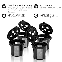 4 Reusable K Cups for Keurig K Supreme, K Supreme