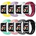 Winso Sport Band Compatible for Apple Watch 38mm 42mm, Soft Silicone Strap Replacement for Smart iWatch Bands Series 3,Series 2,Series 1 All Models (Multi-8pack, 38mm S/M)