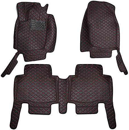 for Chevy Cruze Floor Mats Chevrolet - SEAMETAL ZYPK002 Front and Back Seat Covers Leather Mats for 2008-2016 Chevrolet Cruze, Red+Black Paw Design, Heavy Duty, Eco Friendly, Odorless