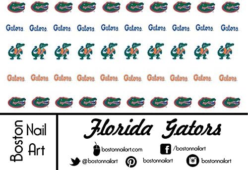 Collegiate - Florida Gators - Waterslide Nail Decals - 50pc