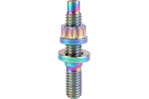 UHDFBDHF Titanium Bolt M8 M10x45mm Pitch 1.25 Automotive Exhaust Manifold Stud Kit Screws Nuts Washers (Rainbow, M8x45mm Pitch 1.25)
