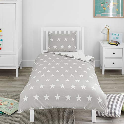grey cot bed bedding set