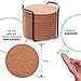 WIDROO 16 Pack Absorbent Cork Coasters Round Edge with Holder – Premium Coaster Set 4 inches – Perfect to Protect Your Furniture, Heat Resistant – Best for Cold Drinks, Wine Glasses, Cups & Mugs