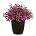 VGIA home decor Purple artificial retro potted plant,plastic flower,mini tree.