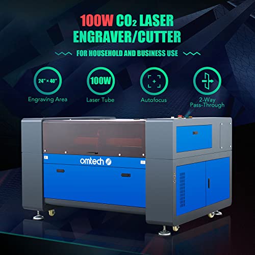 OMTech 100W CO2 Laser Engraver, 100W Laser Cutter and Engraver Machine