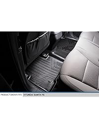 MAXFLOORMAT tapetes para piso para Hyundai Santa Fe (2013 2017), juego de 2 filas (negro)