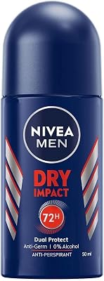 MEN Dry Impact Roll-On Antitraspirante, 6 x 50 ml