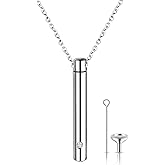 YOUFENG Urn Necklaces for Ashes Urns for Human Ashes Memorial Cremation Urn Locket Stainless Steel Keepsake Ashes Jewelry