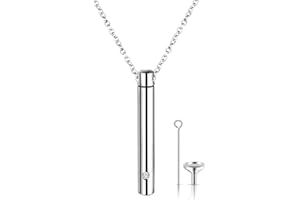 YOUFENG Urn Necklaces for Ashes Urns for Human Ashes Memorial Cremation Urn Locket Stainless Steel Keepsake Ashes Jewelry