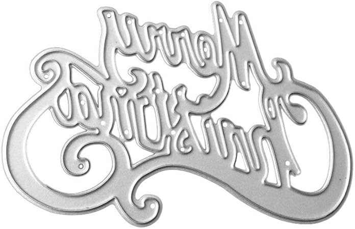 Stencil Buon Natale.Zmigrapddn Taglio Muore Buon Natale Goffratura Taglio Stencil Modello Per Creazione Carte Scrapbook Album Carta Artigianale Metallo Amazon It Casa E Cucina