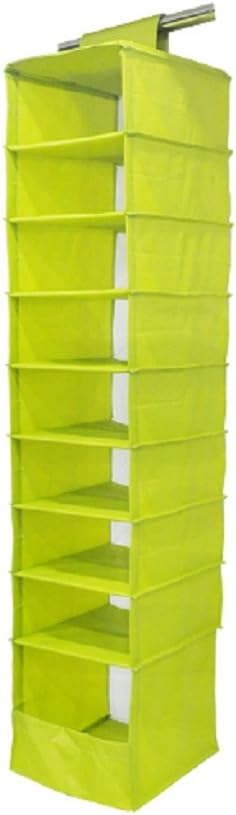 Earlygreen Vacuum Bag Organizadores Ikea Style Washable Color Organizer Collection Hanging Accessory Shelves, 9-shelf Organizer, Closet Green Color