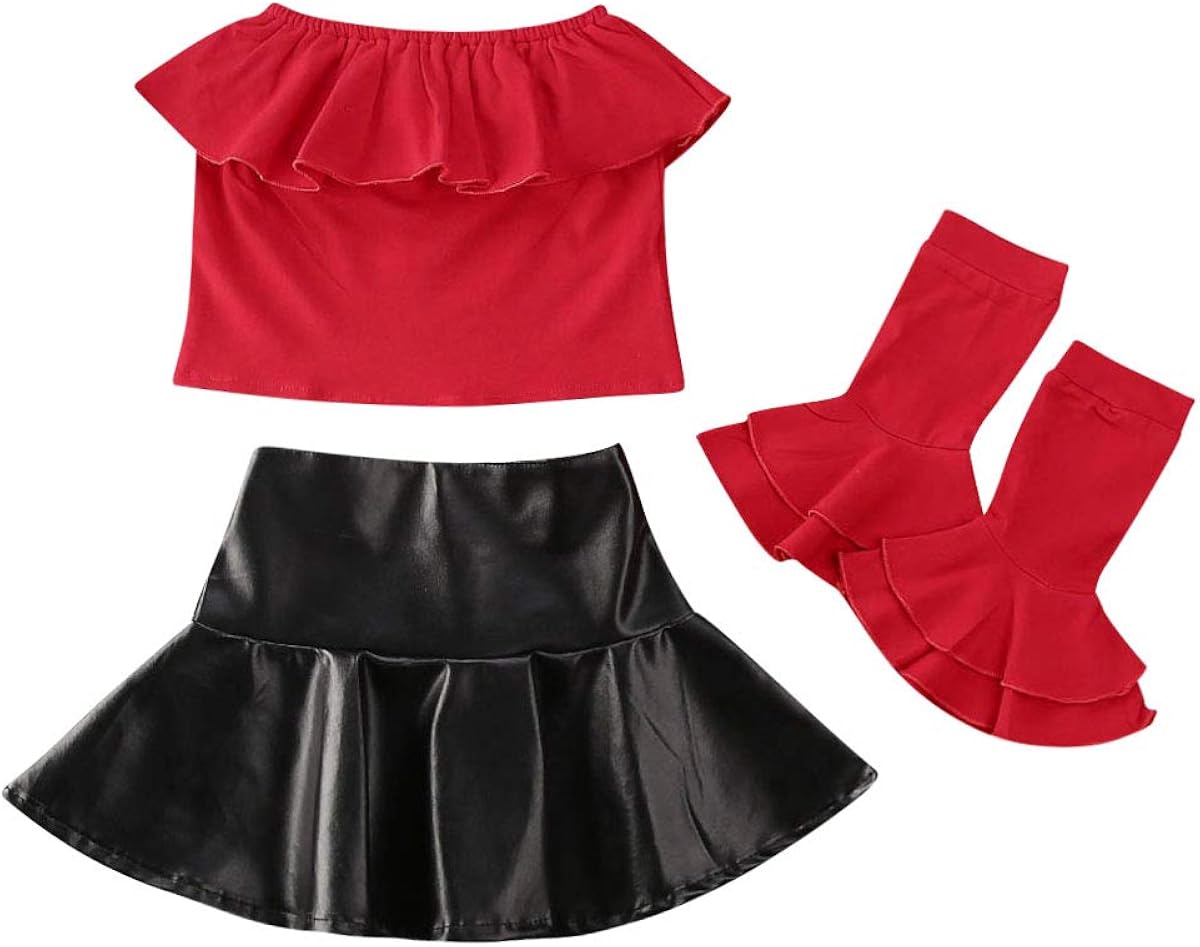 red leather set outfit