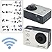 ABLEGRID AG9000 30-meter Waterproof 16MP 2.0 inch WIFI Ultra-HD 4K Sports Action Camera with 170° wide Angle Lens Silver