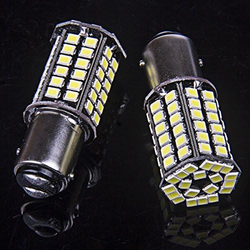 Groupbuy Super Bright 80SMD BAY15D 1157 Xenon White Tail Stop Brake Light LED Bulb 12v (2-pack)