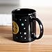 Vopie Color Changing Thermometer Heat Changing Mug Magic Sensitive Porcelain Coffee Cup - 10 OZ (Moon)