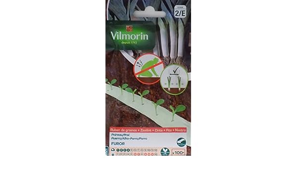 Vilmorin Cinta Biodegradable 100 Semillas de PUERRO Furor (Cultivo ...