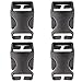 DYZD Multi-Size Plastic Buckle Repair Kit Quick Release Buckles No Sewing Required Buckles for Backpack Bag (4pcs Black,38 mm)