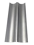 E.P 2PCS Non-stick Perforated Baguette Pan French Bread Mold Wave Loaf, 1 Pack