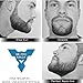 The BEARD NINJA - Beard Shaping Tool Template. Clear Shaper Guide for Lineup & Edging. Transparent Stencil Styling Goatee, Mustache & Neckline + Curve/Step or Straight Cut +Anti-Slip Grip (Blue)