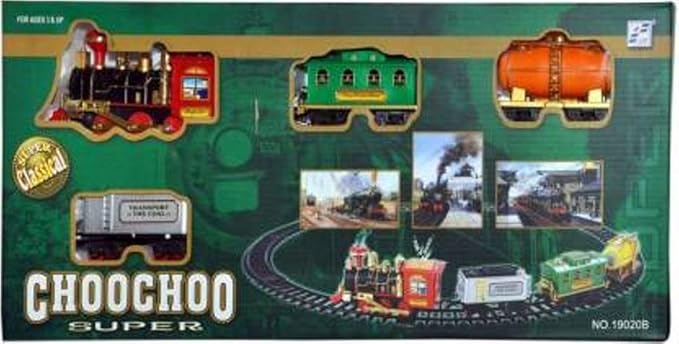HighRoof Toys Most New Catena Classic Train Playset Toy for Kids (Classic Train Set- 34 Pieces) (Choo Choo Train)