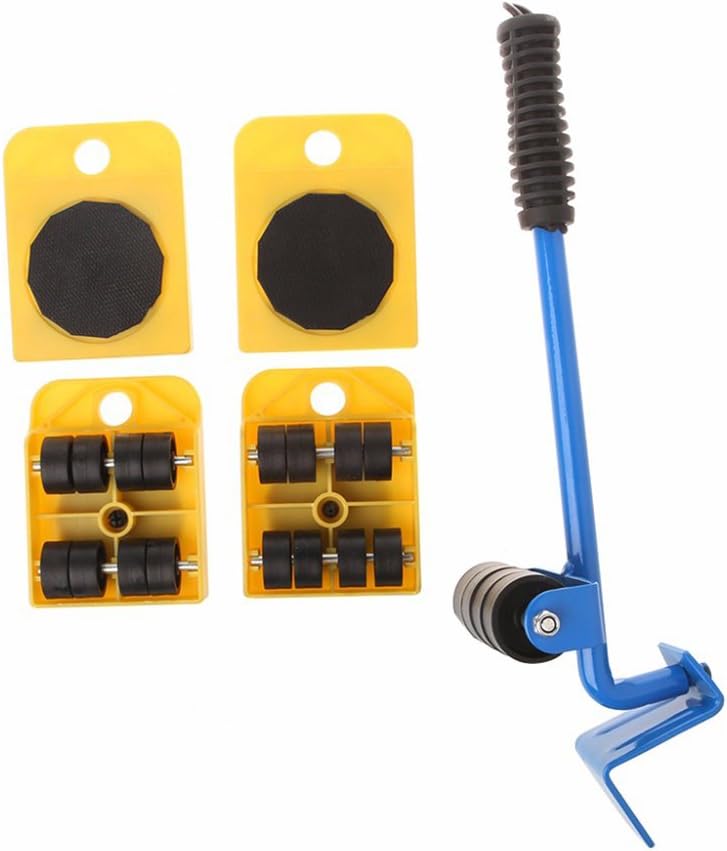 Furniture Moving Roller Set, Furniture Movers Rollers, Speedy Furniture Dolly Movers for Moving Sofa Table Cabinet Furniture (yellow)