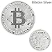 Bitcoin Coin Deluxe Collector’s Set | Featuring the Limited Edition Original Commemorative Tokens by Zcccom | Each Coin Comes w/ a Plastic Round Display Case (Gold+Silver)