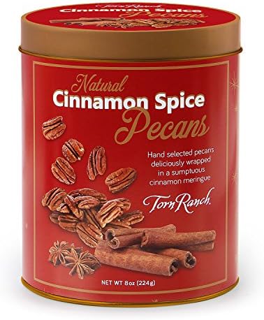 Cinnamon Spiced Pecans Gift Tin | Natural, Non-GMO and Kosher | Flavored Nuts | Gift Nut Tin | Product of USA