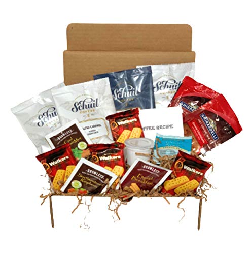 Coffee Gift Box Set, Shortbread Cookies, Hot Cocoa, and Tea
