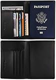 Travelambo RFID Blocking Genuine Leather Passport Holder Wallet in 7 Colors