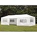 Palm Springs 10 x 30 Foot White Party Tent Gazebo Canopy with Sidewalls primary