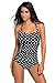 Tiksawon Womens Sexy Vintage One Piece Monokini Swimsuit Swimwear