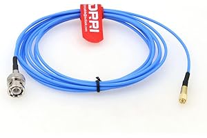 DRRI BNC Male to 10-32 UNF Microdot Male Acceleration Sensor Vibration Sensor Test Cable (BNC-M5, 5M / 197inch)