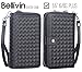 iPhone 6 Plus Wristlet, Bellivin Large Capacity Premium Woven Pattern PU Leather Detachable [Zipper Clutch] for iPhone 6 Plus/ 6s Plus 5.5