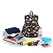 Epokris School Teen Student Black Backpack for Girl Floral Fashion Bags Book Bag Daypack Floral Backpack 163BL