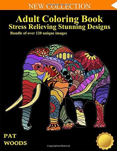 Adult Coloring Book: Stress Relieving Stunning Designs: 120 Unique Images (Stress Relieving Designs)