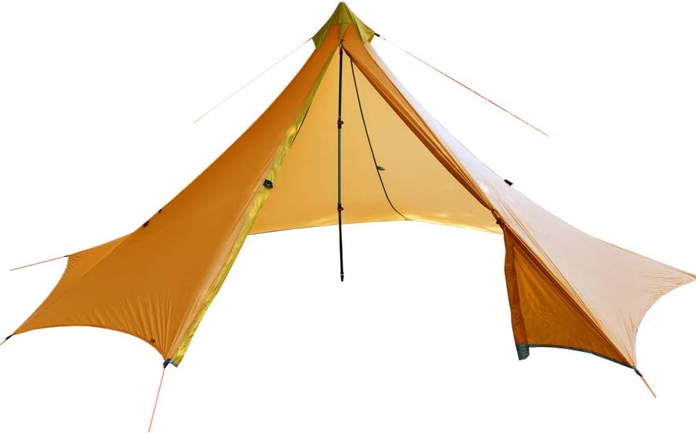 Aricxi 3 To 4 Person Tent d Nylon Silicone Coating Tent Lightweight Rodless Tent Waterproof Pyramid Tent For Mountaineering Hiking Camping Gray Amazon Co Uk Sports Outdoors