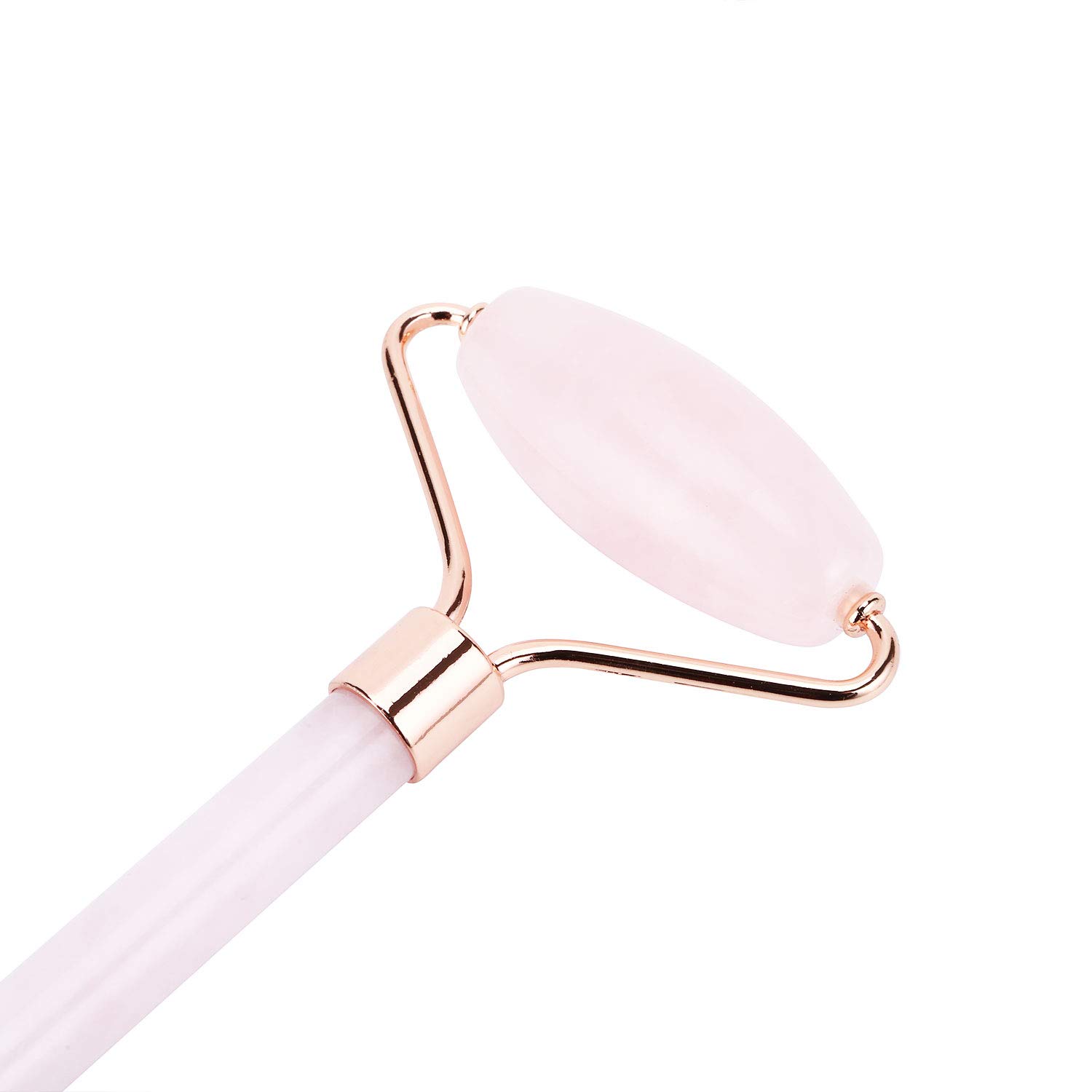 Natural Jade Roller For Face - Aging Wrinkles, Puffiness Facial Skin Massager Treatment Therapy - Premium Jade Stone, By Crystal Lemon (Rose Quartz): Beauty