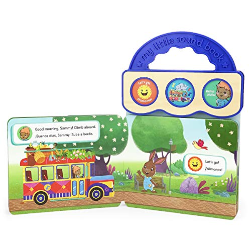 Canticos The Wheels on the Bus/ Las Ruedas del Autobús -Bilingual / Bilingüe 3-Button Sound Board Book for Babies and Toddlers (English and Spanish Edition) (Nick Jr. Canticos)