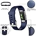 For Fitbit Charge 2 Bands(2 Pack), Maledan Replacement Accessory Wristbands for Fitbit Charge 2 HR, Black Blue Large