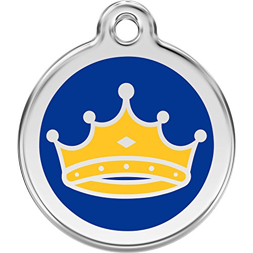 Red Dingo Personalized King Crown Pet ID Dog Tag (Large)
