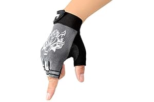 Kids Cycling Fingerless Gloves Boys Girls Half Finger Riding Gloves Outdoor Sport Mittens Child Shockproof Non-Slip Gel Glove
