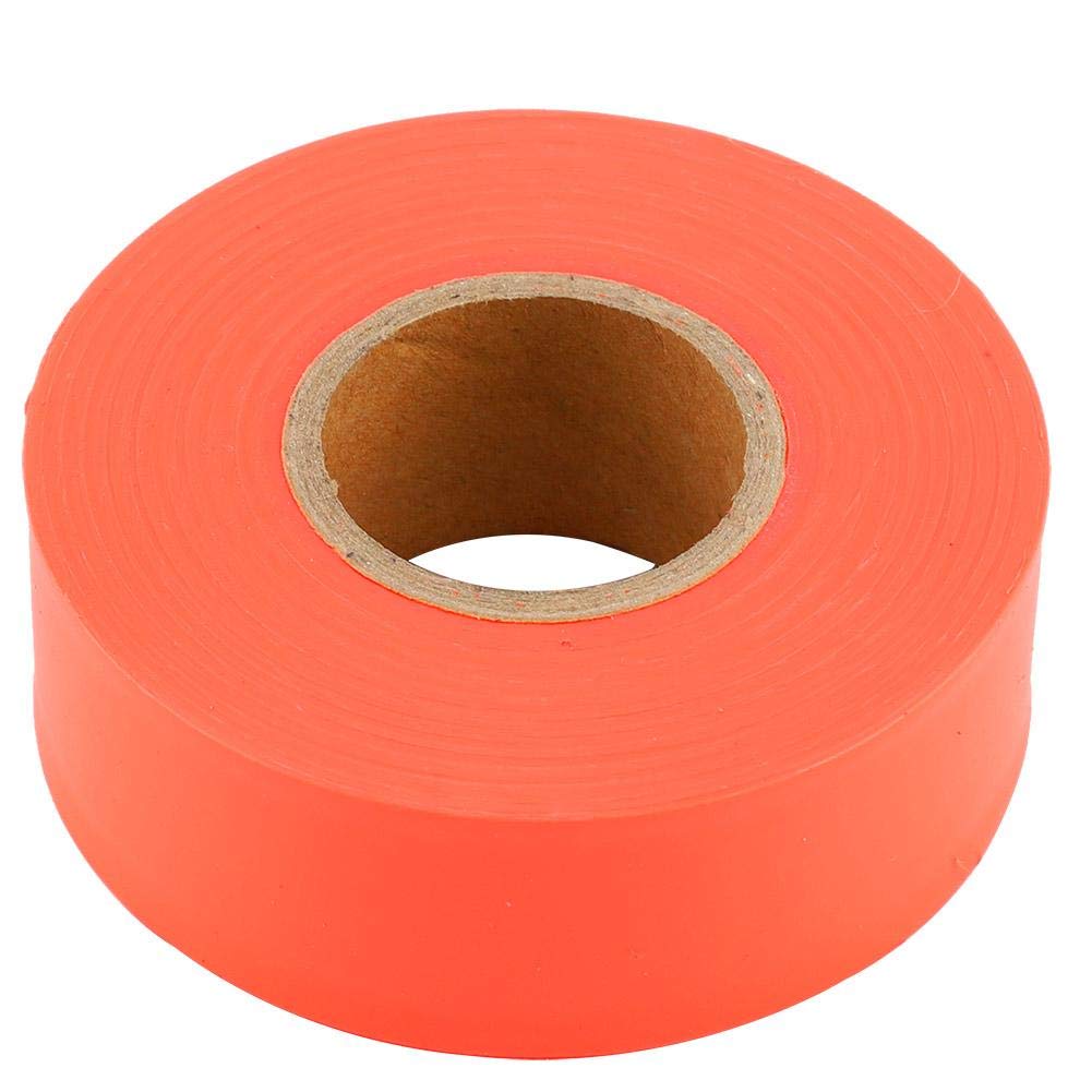 Ymiko High Visibility Marking Tape Flagging Tape 45m/147.5ft Length,Orange (Orange)