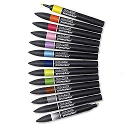 Winsor & Newton ProMarker Set, 12 Count, Essential
