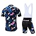 Coconut Ropamo Men's Short Sleeve Cycling Jersey Bike Shirt Men's Cycling Bib Shorts with 4D Gel Padded - Italy MITI Non-Slip