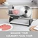 ALBOHES Electric Meat Slicer, 150W Professional Slicer Machine with 3 Stainless Steel Blades, Meat Deli Cheese Bread Food Slicer for Home Use, Adjustable Thickness Dial / 7.5'' Interchangeable Blades/ Plastic Blade Guard/ Suction Feet