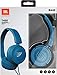 JBL T450 Wired On Ear Headphones with Pure Bass Sound & 1-Button Remote with Microphone - Blue