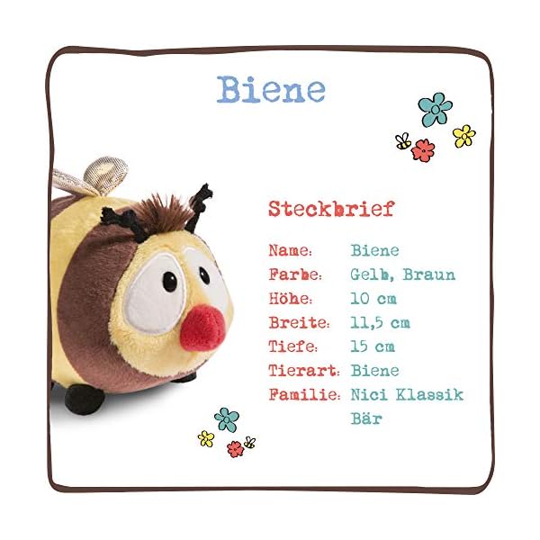 NICI Plüschtier Biene 17 cm – Biene Kuscheltier für Mädchen, Jungen & Babys – Flauschiges Stofftier zum Kuscheln… – Bild 4